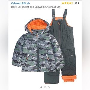 OshKosh B'Gosh Boys' Ski Jacket and Snowbib Snowsuit Set